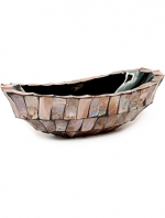 Shell Mother of Pearl Brown Boat 46x20x13cm (levertijd)